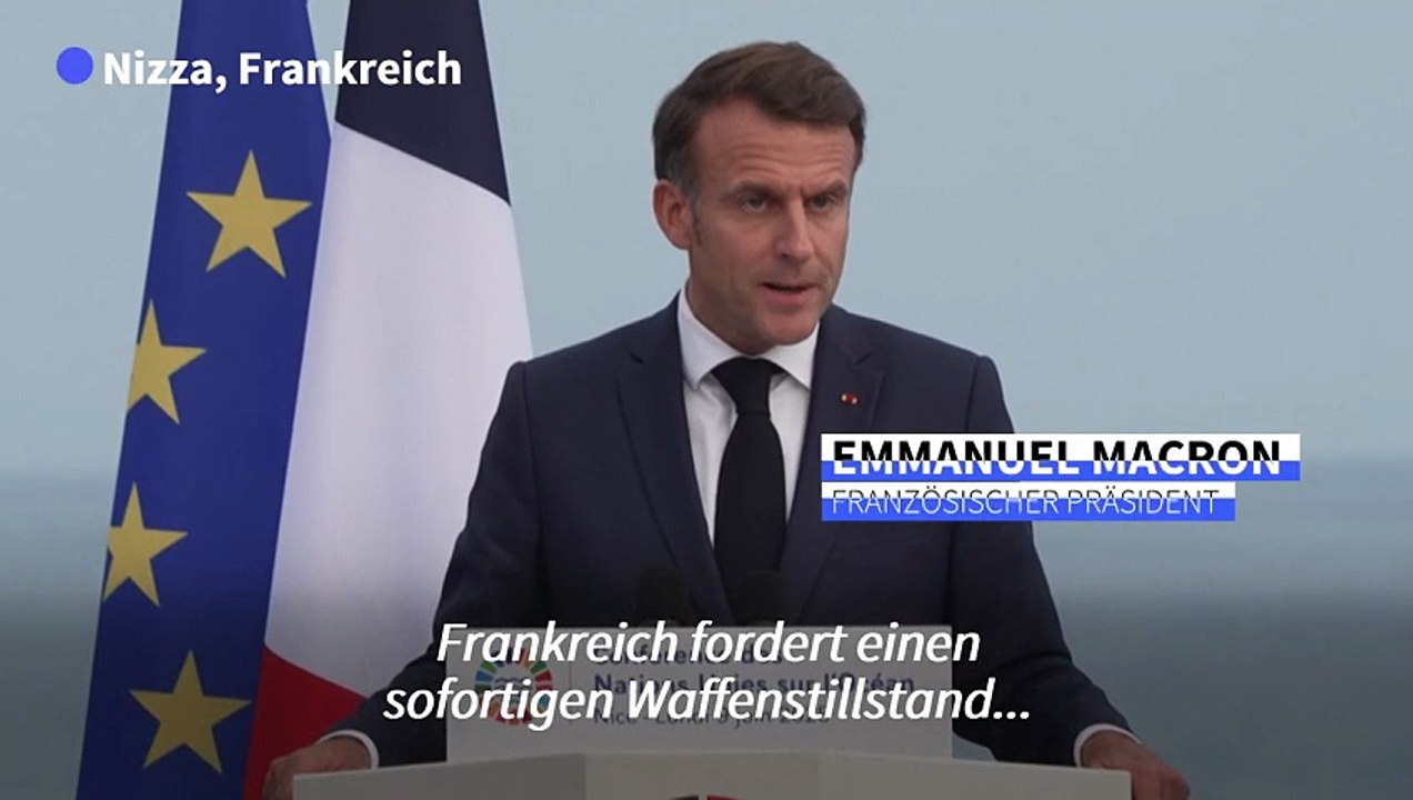 Macron: Gaza-Blockade durch Israel ist 'eine Schande'