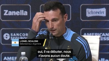 Scaloni : "Oui Messi va débuter"
