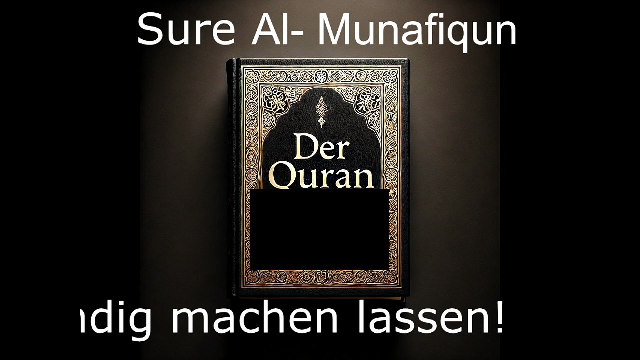 Der Quran auf Deutsch-Sure Al Munafiqun (63)
