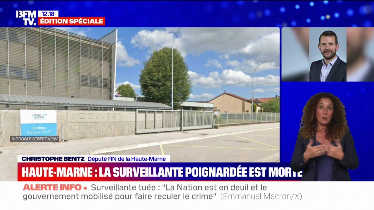 Surveillante tuée: "C'est un drame, on est sous le choc", assure Christophe Bentz, député RN de Haute-Marne
