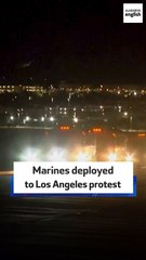 Marines deployed to Los Angeles protest