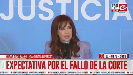 ¿Cristina Kirchner candidata o presa? ¿Qué dice la gente?