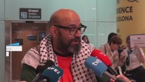 Aterriza en Barcelona Sergio Toribio, el activista español de la 'Flotilla de la Libertad' deportado por Israel