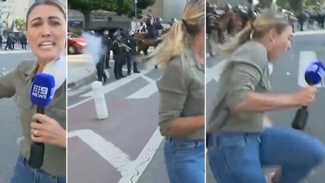 Polis canlı yayında muhabiri vurdu: 'Görüntüler dehşet verici'