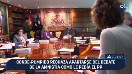 Conde-Pumpido rechaza apartarse del debate de la amnistía como le pedía el PP