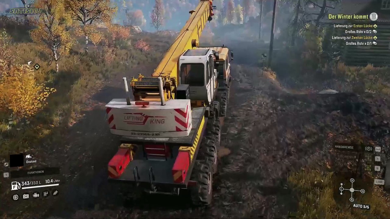 Fahrt des Kranfahrzeugs | SnowRunner | Ep. 12