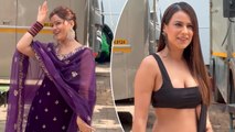 Laughter Chefs Shoot: Rubina Dilaik's Pretty-Purple & Nia Sharma's Bomb-Black Ethnic Look