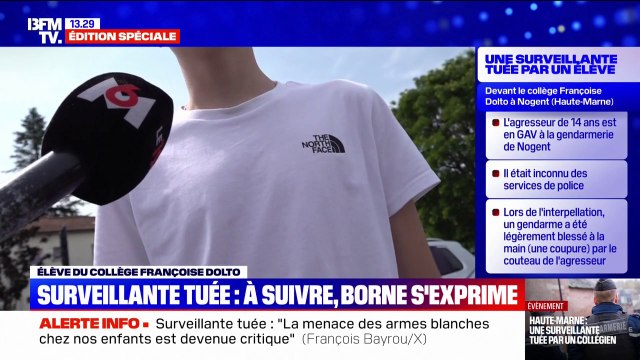 Il a couru sur la surveillante : un élève ayant assisté au meurtre d'une surveillante par un de ses camarades de 14 ans à Nogent témoigne