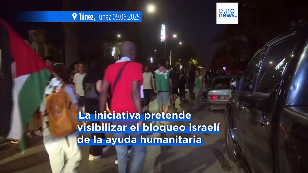 Un convoy parte desde Túnez hacia Gaza para protestar contra el bloqueo de la Franja
