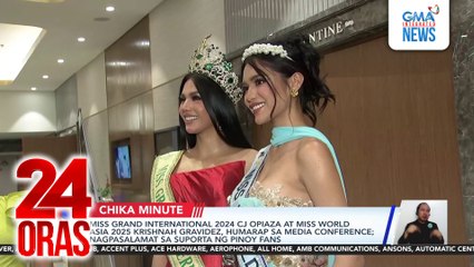 Miss Grand International CJ Opiaza at Miss World Asia 2025 Krishnah Gravidez, nagpasalamat sa suporta ng pinoy fans | 24 Oras
