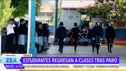 Estudiantes de Oaxaca regresan a clases tras el paro de la CNTE