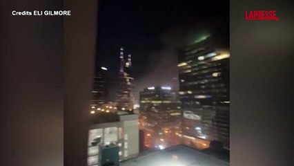 Nashville, fuoco ed esplosioni nella biblioteca: le immagini riprese da un residente