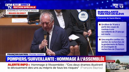 Surveillante tuée: "Nous sommes obligés de prendre des décisions supplémentaires", déclare François Bayrou