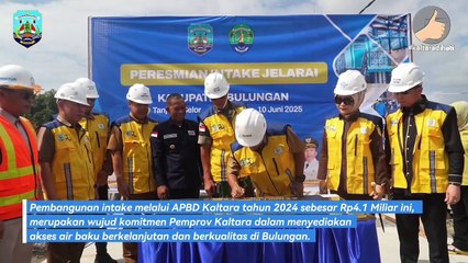 Gubernur Kaltara Resmikan Intake Jelarai