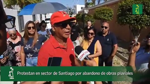 Protestan en sector de Santiago por abandono de obras pluviales