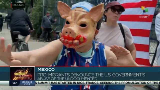 Mexico, pro-migrant groups demonstrated outside the U.S. embassy