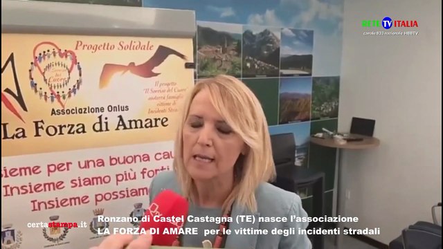 Ronzano di Castel Castagna (TE) nasce l’associazione LA FORZA DI AMARE per le vittime degli incidenti stradali