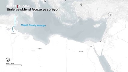 Dünyanın dört bir yanından binlerce aktivist, Gazze’ye yürüyor