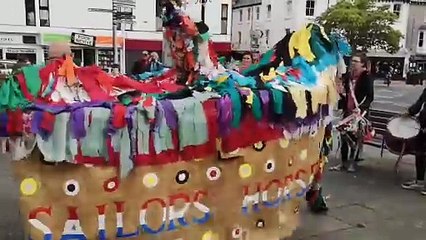 Poignant last dance for John Leech with Old Sailors Hobby Horse, in Minehead.