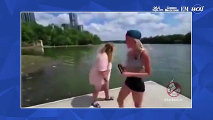 Tiktoker é banida depois de pagar US$ 20 para mulher pular em lago sem saber nadar