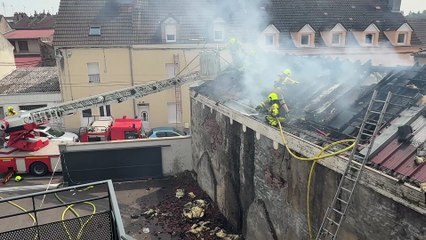 LE CREUSOT : Feu d'appartement rue de la Verrerie
