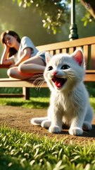 Rabbit and cat friends save baby who fell into a drain.