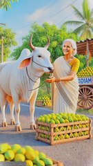 Grandma Carry mango on cow in market #animals #firebrigade😱 #facebookviral #jalpari #foryouシ #BunnyAdventure #trend #amazingfacts #animation #indian #bestoftheday #trending #explore  #cartoon #Amazing #shorts #AI #duck #animals @follwer @Highlights