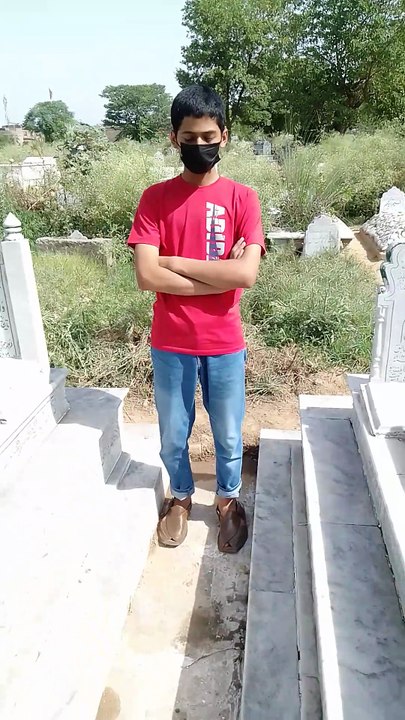Reciting at grand parents graves
