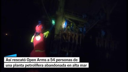 Open Arms rescata a un bebé tras nacer en el mar en una planta petrolífera abandonada