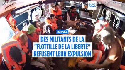 Cinq militants français de la "Flottille pour la liberté" refusent leur expulsion d'Israël
