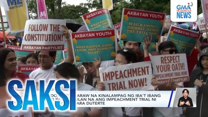 Senado, buong araw na kinalampag ng iba't ibang grupo para simulan na ang impeachment trial ni Vice President Sara Duterte | Saksi