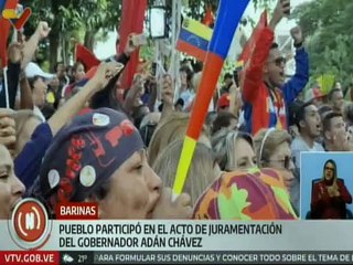 La voz del pueblo barinés presente en la juramentación del gobernador Adán Chávez