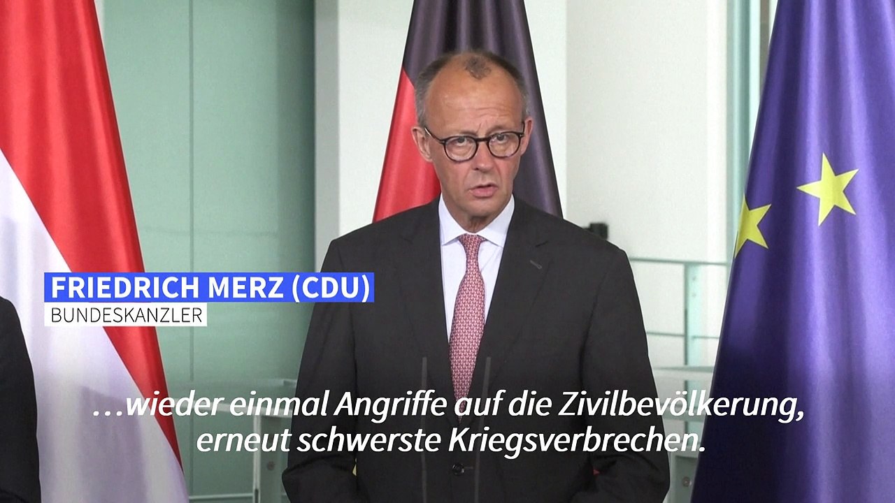 Merz wirft Russland "schwerste Kriegsverbrechen" vor