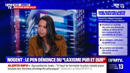 Surveillante tuée: "Il faut reprendre le contrôle sur la protection des établissements scolaires, sur l'accessibilité des armes et sur la réponse pénale", affirme Naïma Moutchou (Horizons)