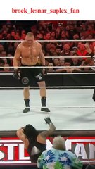 Brock Lesnar Hit Hard Roman Reigns