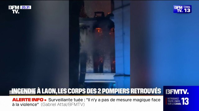 Incendie à Laon: les corps des deux pompiers portés disparus ont été retrouvés dans les décombres