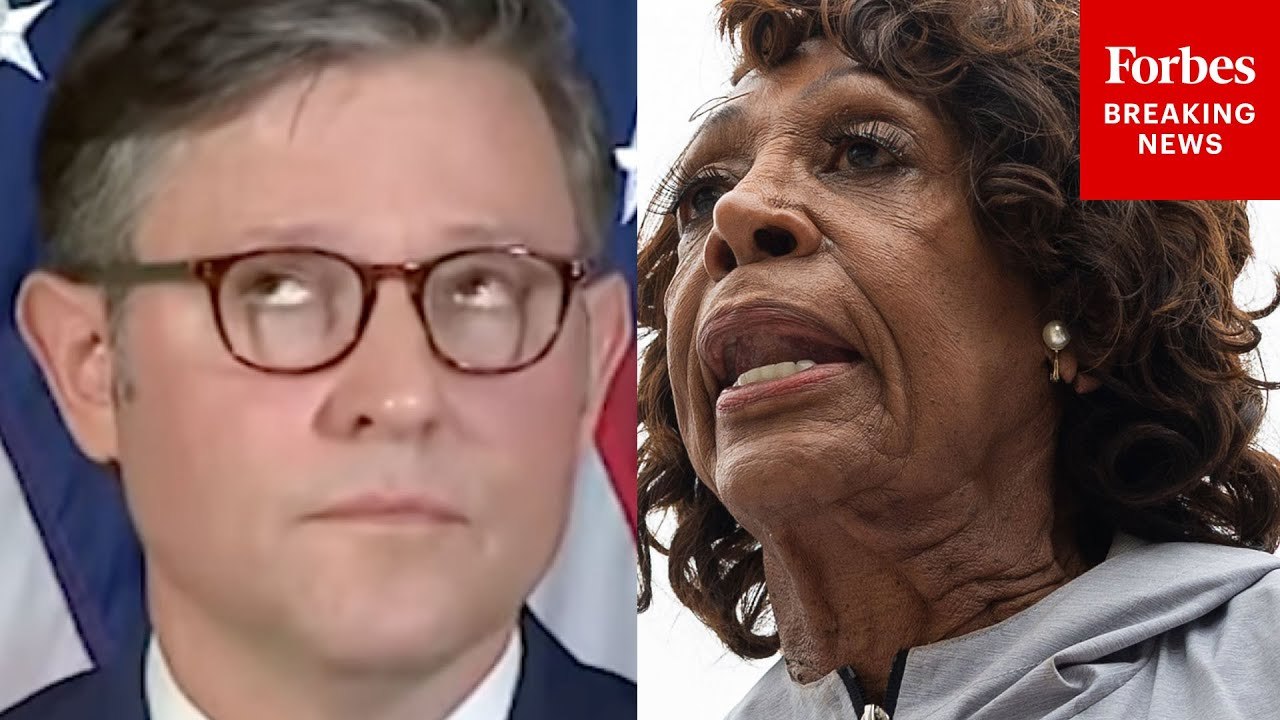 Speaker Mike Johnson Literally Rolls His Eyes When He's Told Maxine Waters' Claim About L.A. Protests