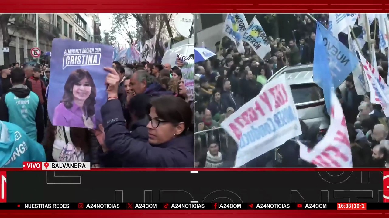 🔴MASSA EN LA SEDE DEL PJ PARA APOYAR A CRISTINA KIRCHNER - Vídeo ...