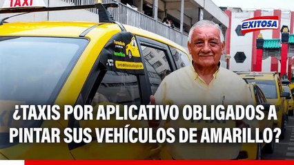 ¿Taxis por aplicativo obligados a pintar sus vehículos de amarillo para brindar el servicio?