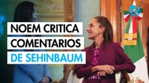 Noem critica comentarios de Sheinbaum sobre protestas