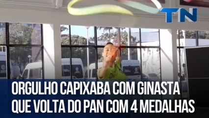 Orgulho capixaba com ginasta que volta do Pan com 4 medalhas