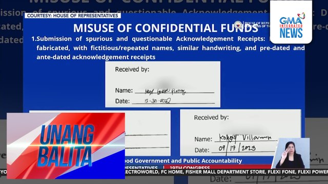Rekomendasyon na sampahan ng reklamo si VP Duterte kaugnay sa mali umanong paggamit ng confidential funds ng OVP at DepEd, pinagtibay ng Kamara | Unang Balita