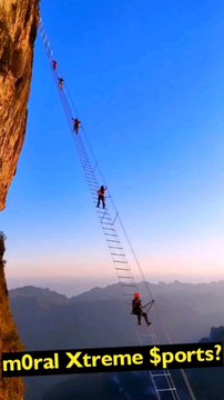 #heaven #cliff #xtreme #climbing #sport #sn2sg #sunnight #sunnightmusic #sky #stairway #stairwaytoheaven #sunnightpop #sunnightblues #stepbystep #scary #ladder #giant #air #climb #experience #thrilling #dangerous #mountain #qixing #brave #gym #resistant