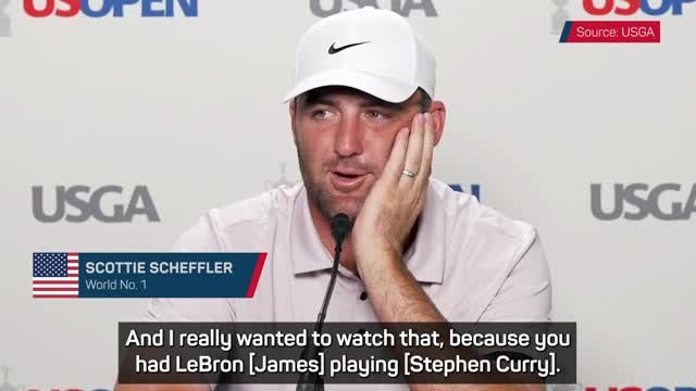 'LeBron playing Steph' - Scheffler talks NBA Finals ahead of U.S. Open