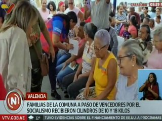 Carabobo | Familias de la comuna "A Paso de Vencedores" fueron beneficiadas con cilindros de gas