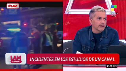 INCIDENTES Y DESTROZOS EN LOS ESTUDIOS DE CANAL 13
