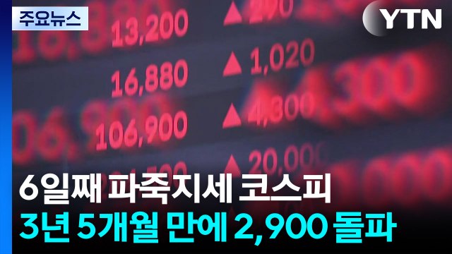6일째 '파죽지세' 코스피...3년 5개월 만에 2,900 돌파 / YTN