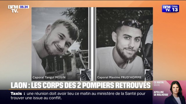 Incendie à Laon: les corps des deux pompiers ensevelis après l'effondrement d'un immeuble retrouvés