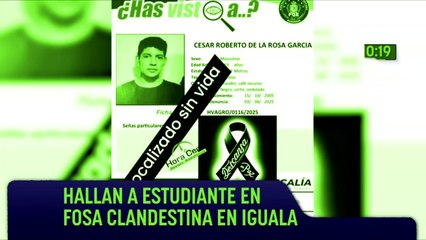 Hallan a un estudiante sin vida en una fosa clandestina en Iguala, Guerrero