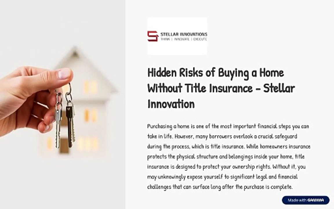 Hidden Risks of Buying a Home Without Title Insurance - Stellar Innovations
